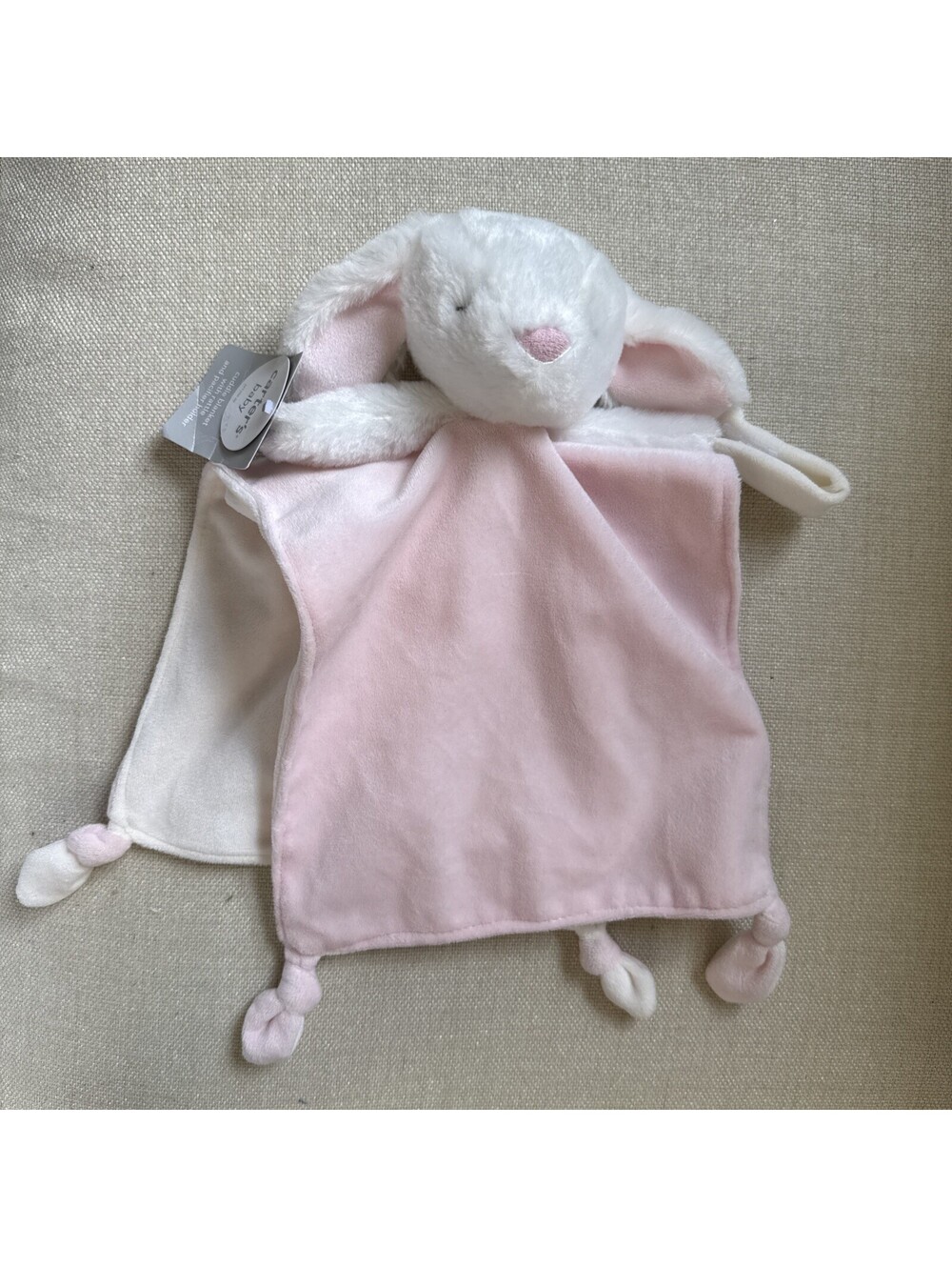 NEW Carter's Lovey Knotty Security Blanket Paci Holder Pink Bunny Cuddle Toy